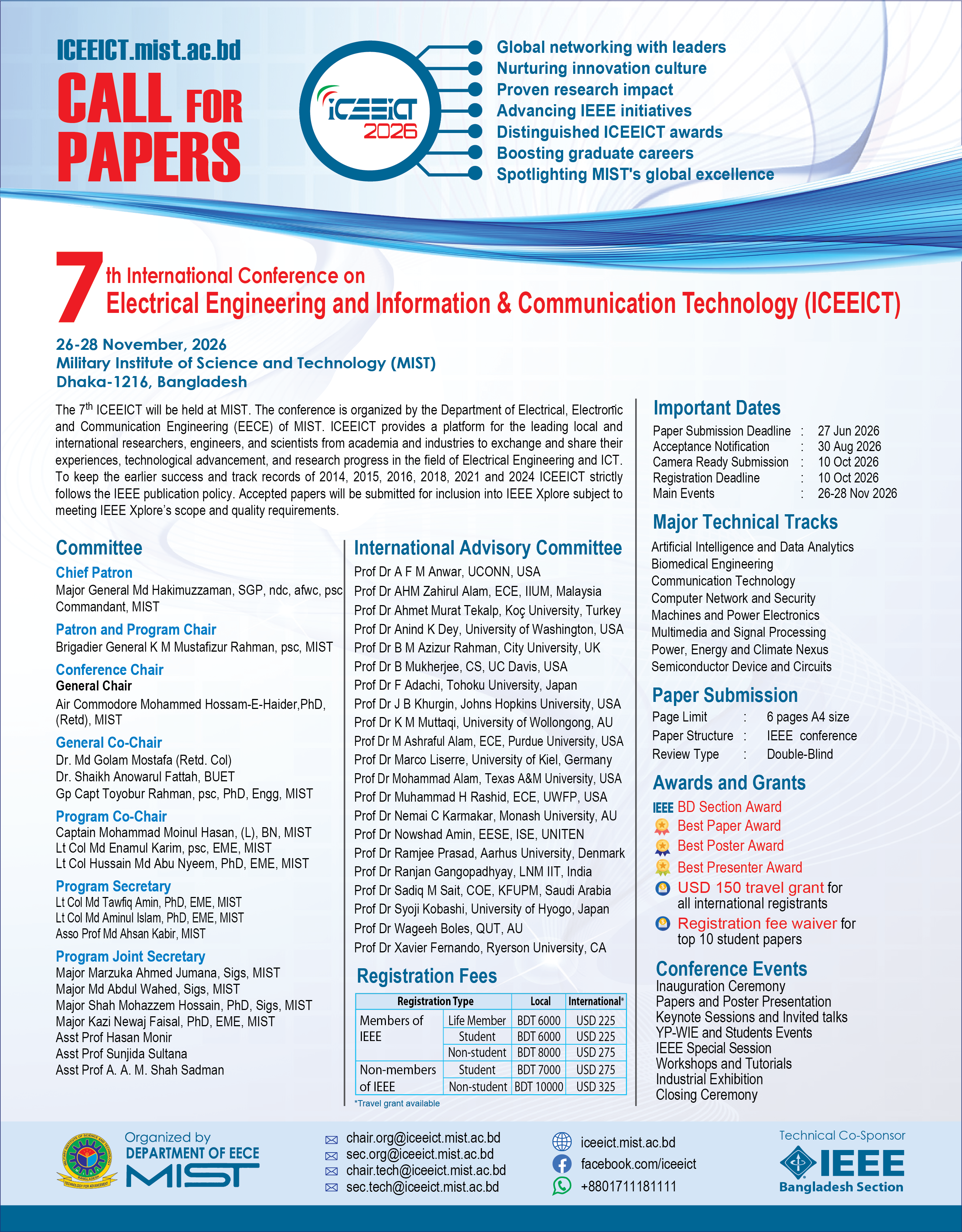 ICEEICT 2026 Call for Papers