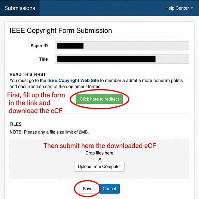 IEEE Copyright Form Submission Instructions